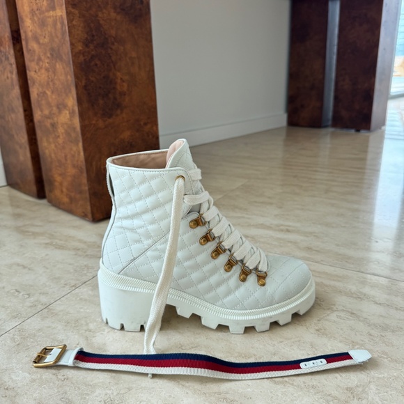 White Gucci Ankle Boots - Picture 3 of 6